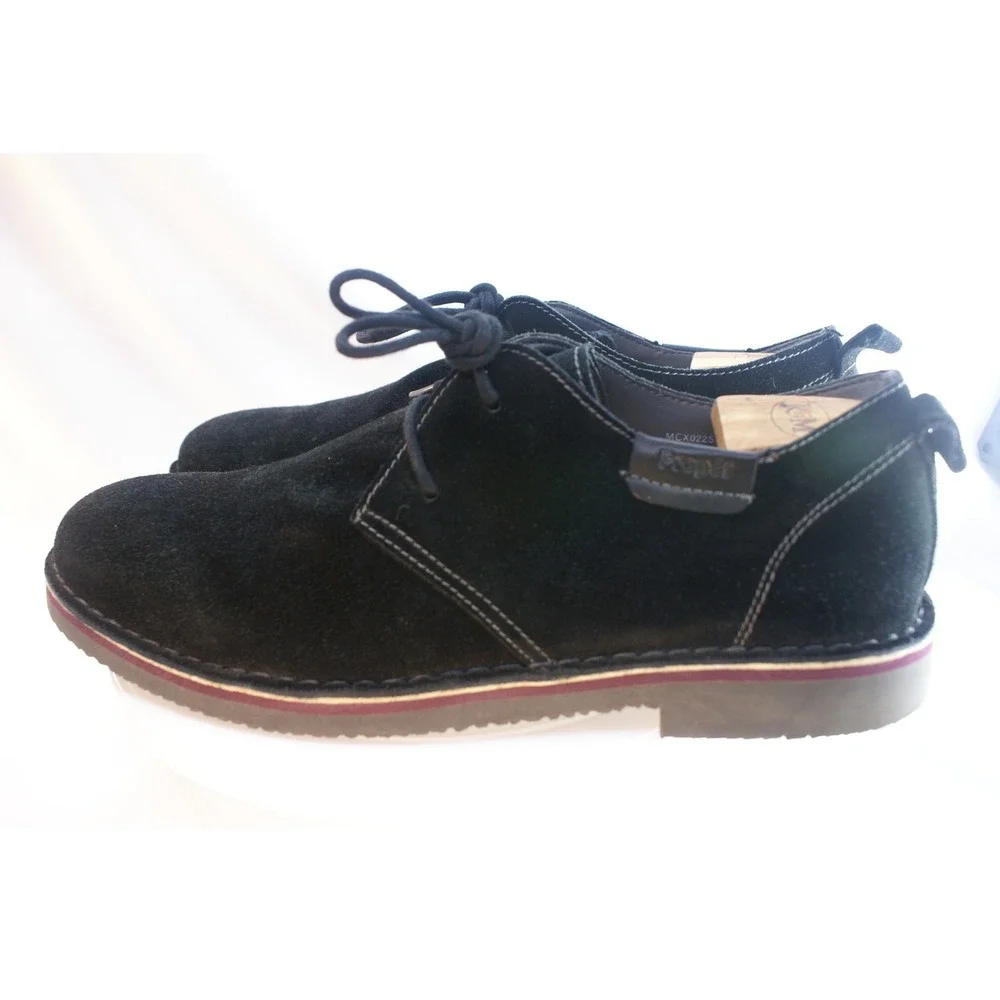 Propet Mens‎ MCX022S Black Suede Leather Oxford Lace Up Shoes Size 13 M